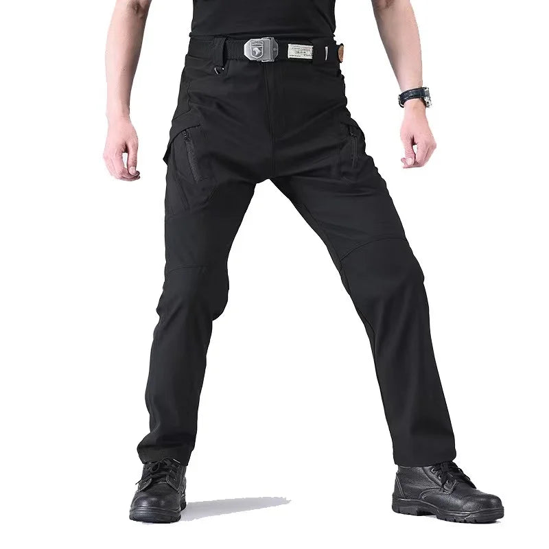 Men Elastic Military Spring Autumn Tactical Pants Camping Hiking Trekking Climbing Sharkskin Cargo Trousers Quick Dry Sports