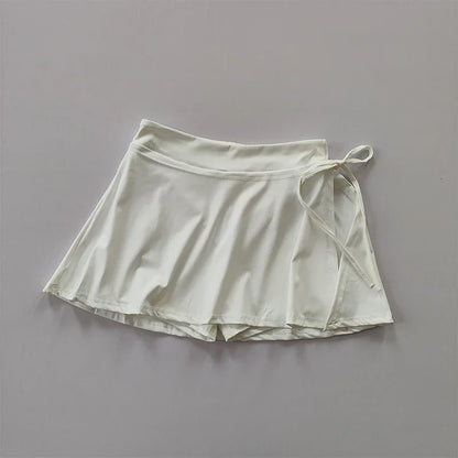 Pockets V High Waist Long skirts Woman Fitness Quick drying Running Outdoors Mini Skirts for Women