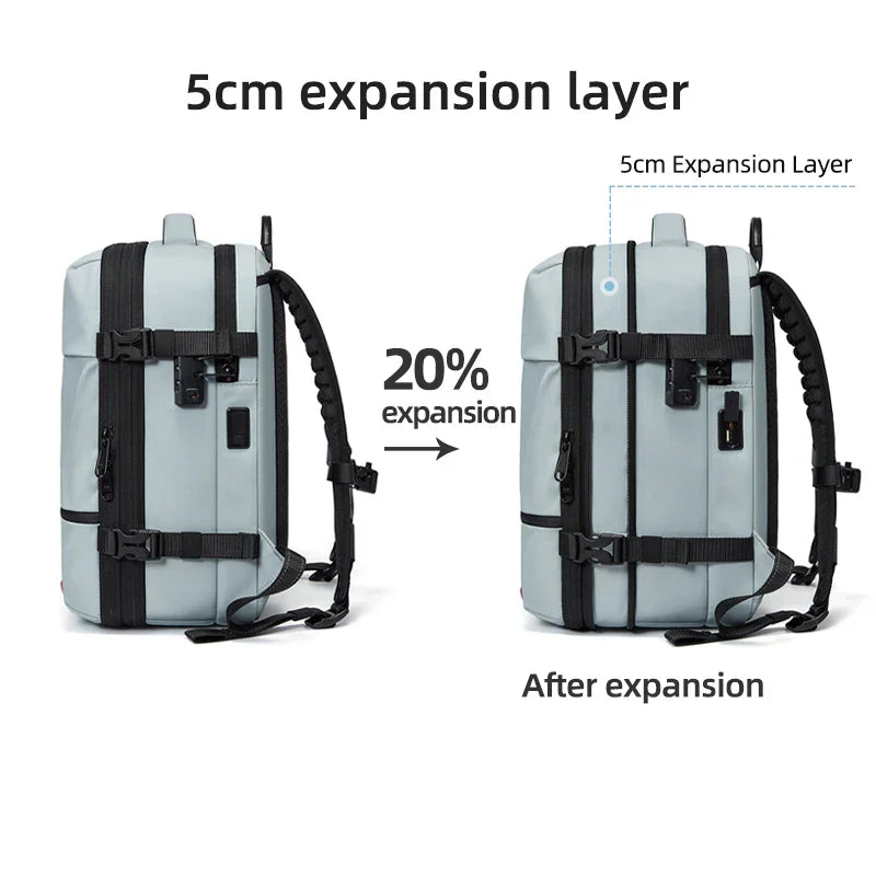 Travel casual Backpack 16 inch vacuum compression Laptop Backpack USB charging school Backpack Extended Hiking Business backpack