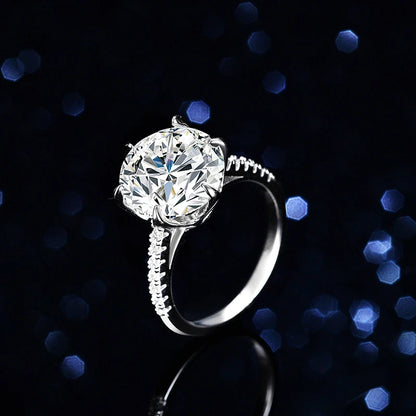 5CT Sparkling D Color Moissanite Lab Diamond Wedding Rings For Women S925 Sterling Silver Luxury Jewelry Engagement Ring