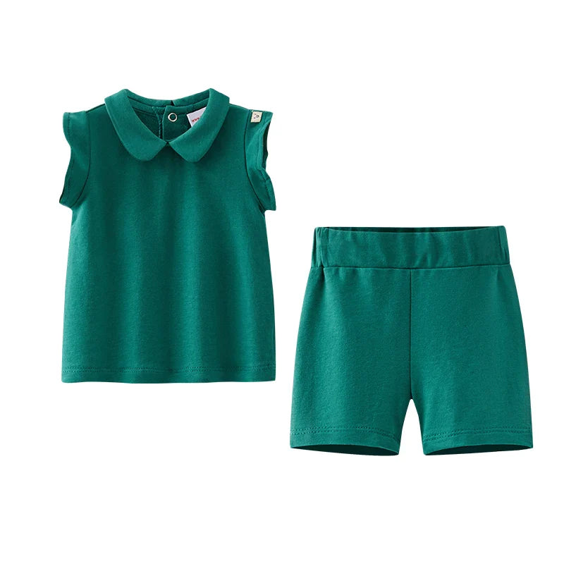 Family clothes with pockets summer label design children's boy and girls dress shirts baby set teenage skirt set