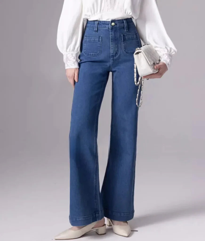 Calças jeans retrô americanas estilo coreano