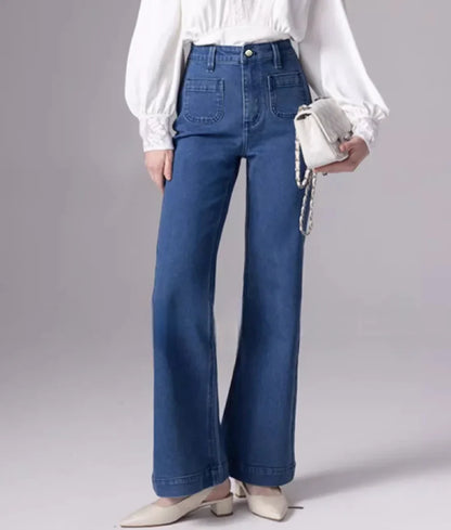 Calças jeans retrô americanas estilo coreano