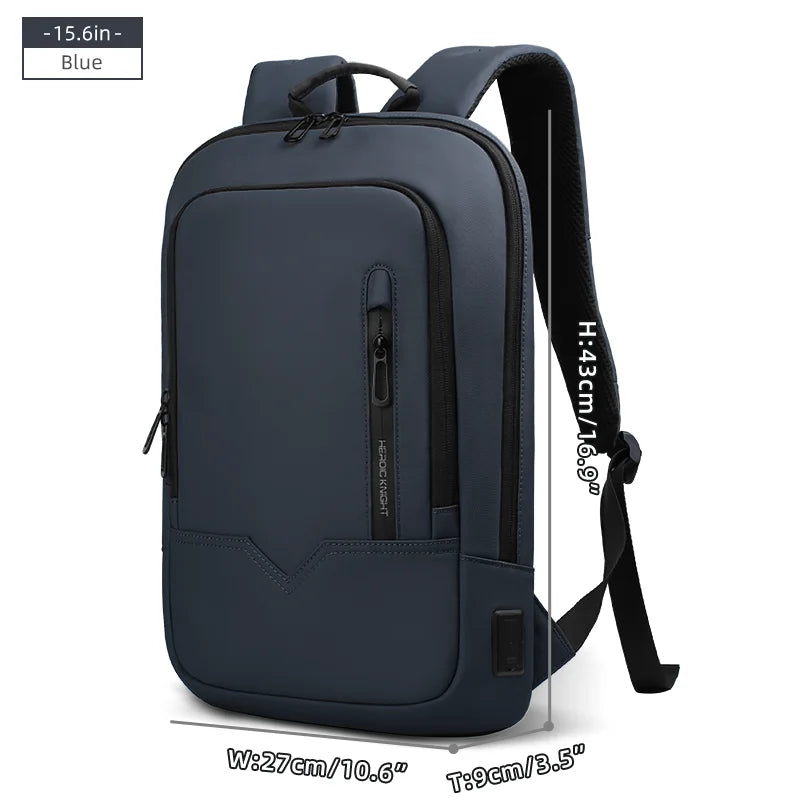 Thin Male Work Backpack Multifunctional Fashion 15.6 In Laptop Backpack Casual Waterproof Business Travel Daypack
