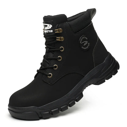 Safety Shoes Steel Toe Work Shoes Men Lightweight Kevlar-Midsole Industrial Work Boots Anti-puncture Protection Tactical Boots