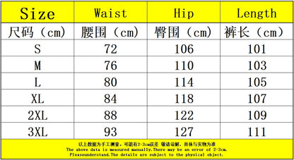 2025 men's wide leg sweatpants, European and American men's and women's sweatpants, waist drawstring straight leg loose casual s
