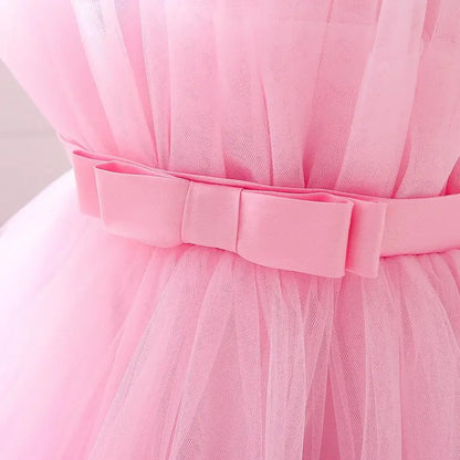 Baby Yellow Dress For Girls Kids Wedding Bridesmaid Dresses Toddler Tulle Birthday Princess Party Dress Infant Outfits Vestidos
