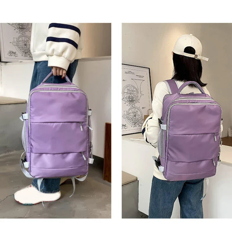 Travel Backpack Women Large Capacity Waterproof Anti-Theft Casual Daypack Bag with Luggage Strap & USB Charging Port Backpacks