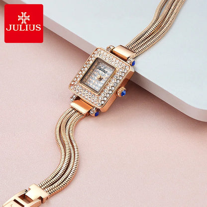 Top Julius Mini Lady Women's Watch Japan Quartz Elegant Fashion Hours Clock Dress Bracelet Chain School Girl's Birthday Gift