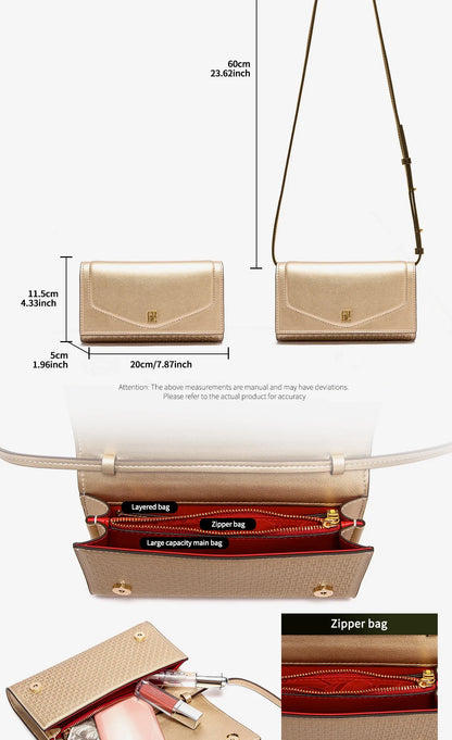 Women's Crossbody Bag Spring New Flip Small Square Bag Simple Women's Business Wallet Strap Detachable