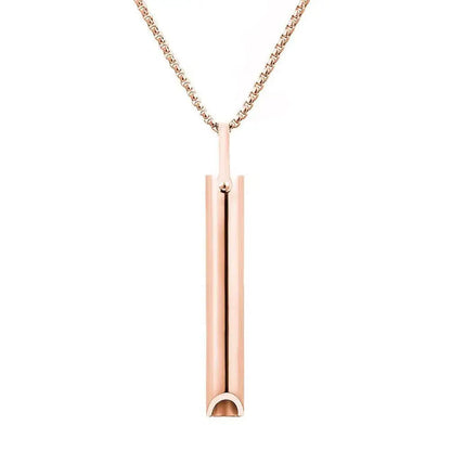 Stainless Steel Breathlace Necklace Quit Smoking Anxiety Relief Anti Vaping Necklace Breathing Necklace For Anxiety Mindful
