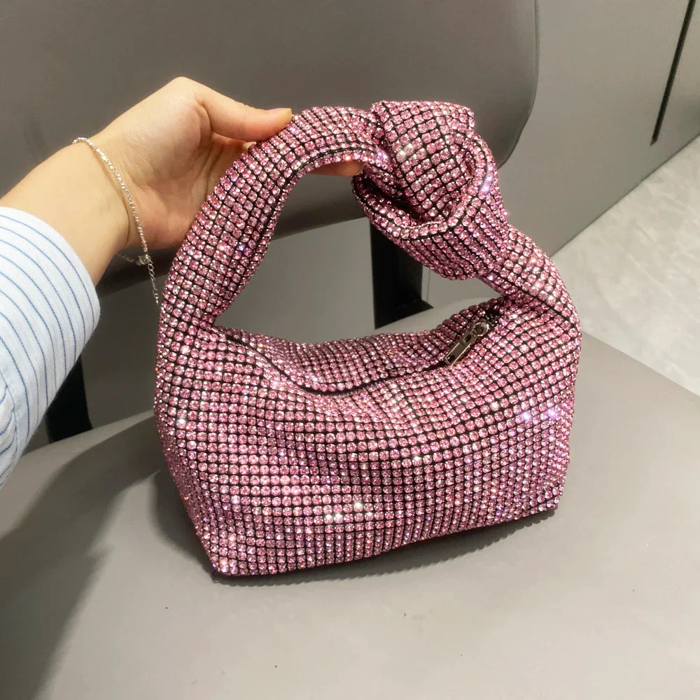 Rhinestones Evening bag silver Crystal Bags for Women Purses and Handbags Luxury Designer banquet bag