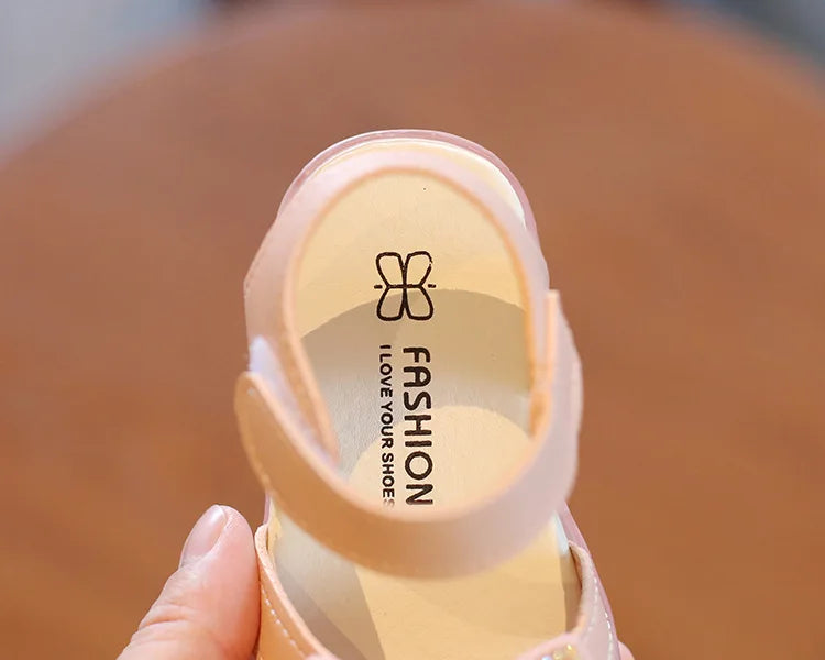 Summer Baby Girls Sandals Bowtie Fashion Pink Princess Toddler Shoes Soft Sole Baby Shoes 0-3 Years chaussure enfant fille
