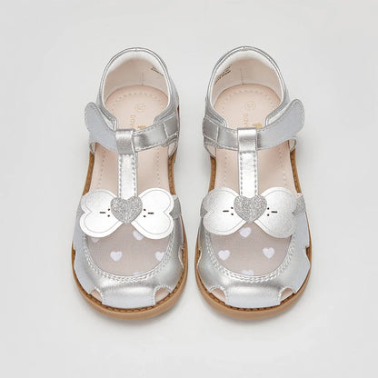 Girls Silvery Sandals Summer Children Shoes Mesh Fashion Princess Cool Breathable Sweet Party Casual Sandal DB2261255