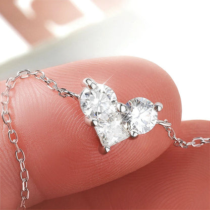 3 Gems Moissanite Bracelet for Women Men Adjustable Chain S925 Sterling Silver Jewelry Lab Diamond Couples Birthday Gifts