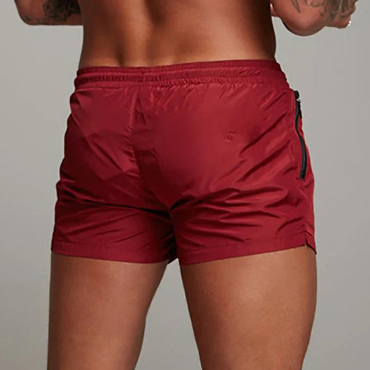 Men's Swimsuit Swim Shorts Summer Casual Beach Board Shorts   for Men Quick Dry Running Surf Fitness Gym Shorts Zipper Pocket