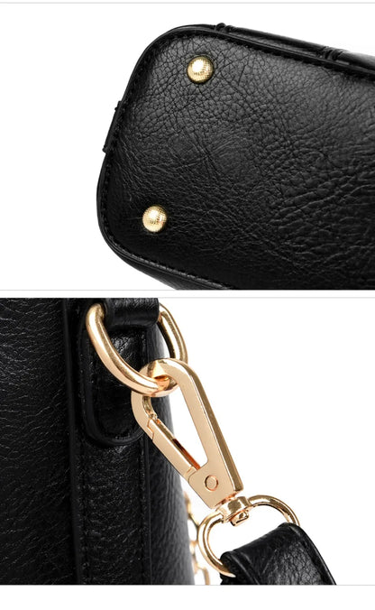 Genuine Brand Fashion Luxury High Quality 3 Layers Leather Handbag Women 2024 Crossbody Bags for Women Lady Large Capacity 2024