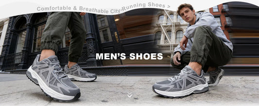 New Men Running Shoes Outdoor Casual Lightweight Breathable Sneakers Male Cushioning Non-Slip Vintage Sports Shoes