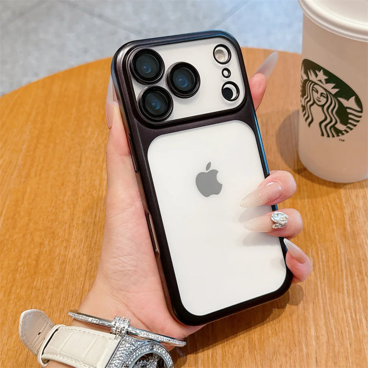 Transparent Matte Phone Case For iPhone 17 Pro Max Full Lens Protection