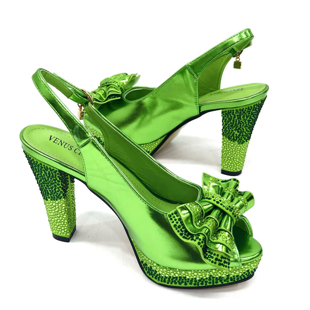 Italian Design Fashion Style Ladies Shoes With Matching Bag Set 2024 Nigerian Shoes and Bag Set in Wine Color