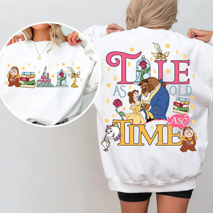 Beauty and The Beast Princess Journey Double-sided Printed Cotton Sweatshirt