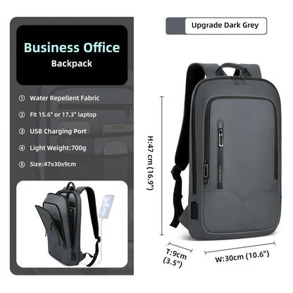 Slim Backpack For Men 15.6 Inch Laptop Bags Waterproof Minimalist Business Backpack With USB Charging Casual Travel Work Bag