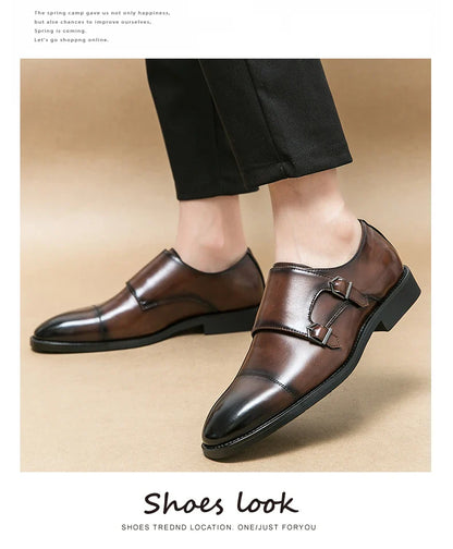 Men's Dress Shoes Classic Wedding Formal Oxford Leather Shoes Men Gentleman Casual Business Social Shoes Man Office Leather Shoe