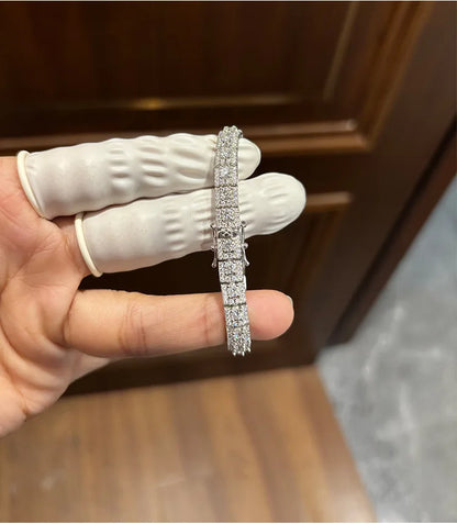 Luxury GRA Certified Full Moissanite Diamond Tennis Bracelet D Color For Woman Man 925 Couple Chain Bracelets Bangle Gift