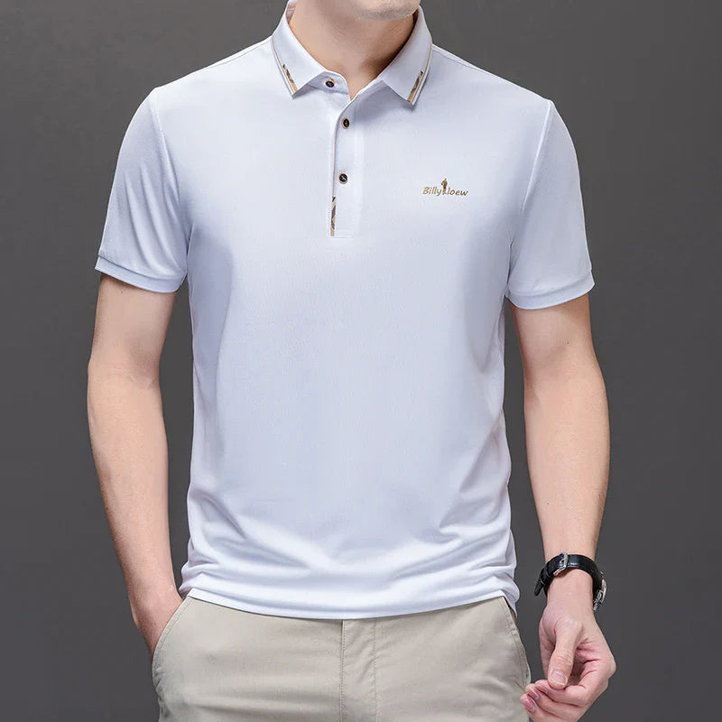 High End Brand 2024 Men's Summer New Luxury Printed Polo Shirt Trend Casual Breathable Versatile Lapel T-shirt Men's Clothing