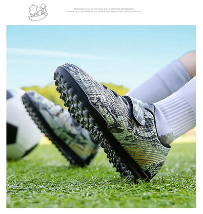 Children Football Shoes Grass Society Indoor Training Original Boy Girl Soccer Shoes Cleats Non Slip Kids Football Field Boots