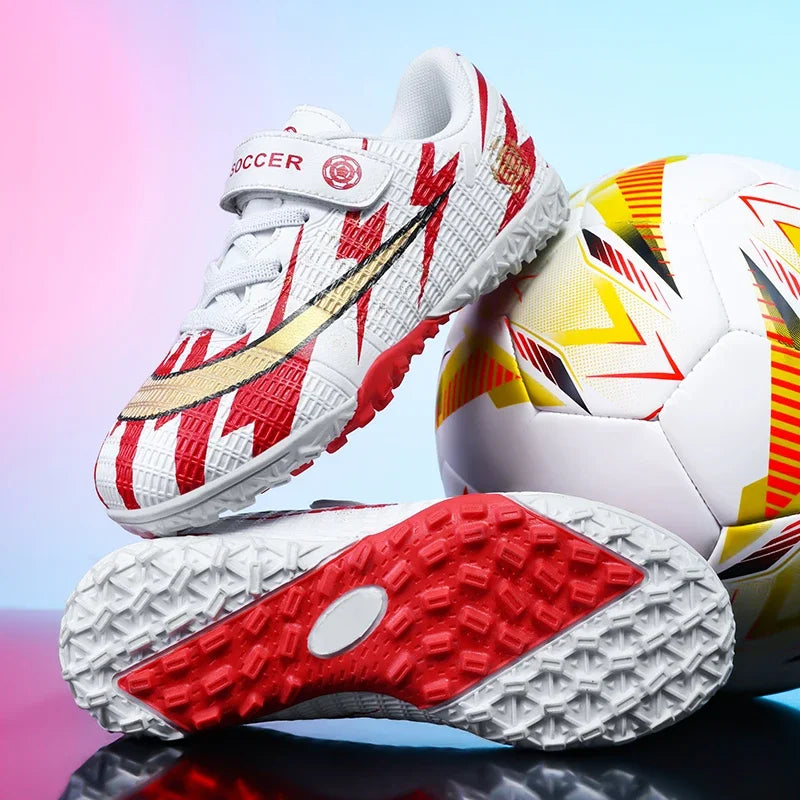 New Child's Football Shoes Society Professional Original Child's Society Cleats Kid Sneakers Indoor Soccer Trainers Youth Sports