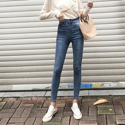 High Waist Big Size 25-34 Denim Pants