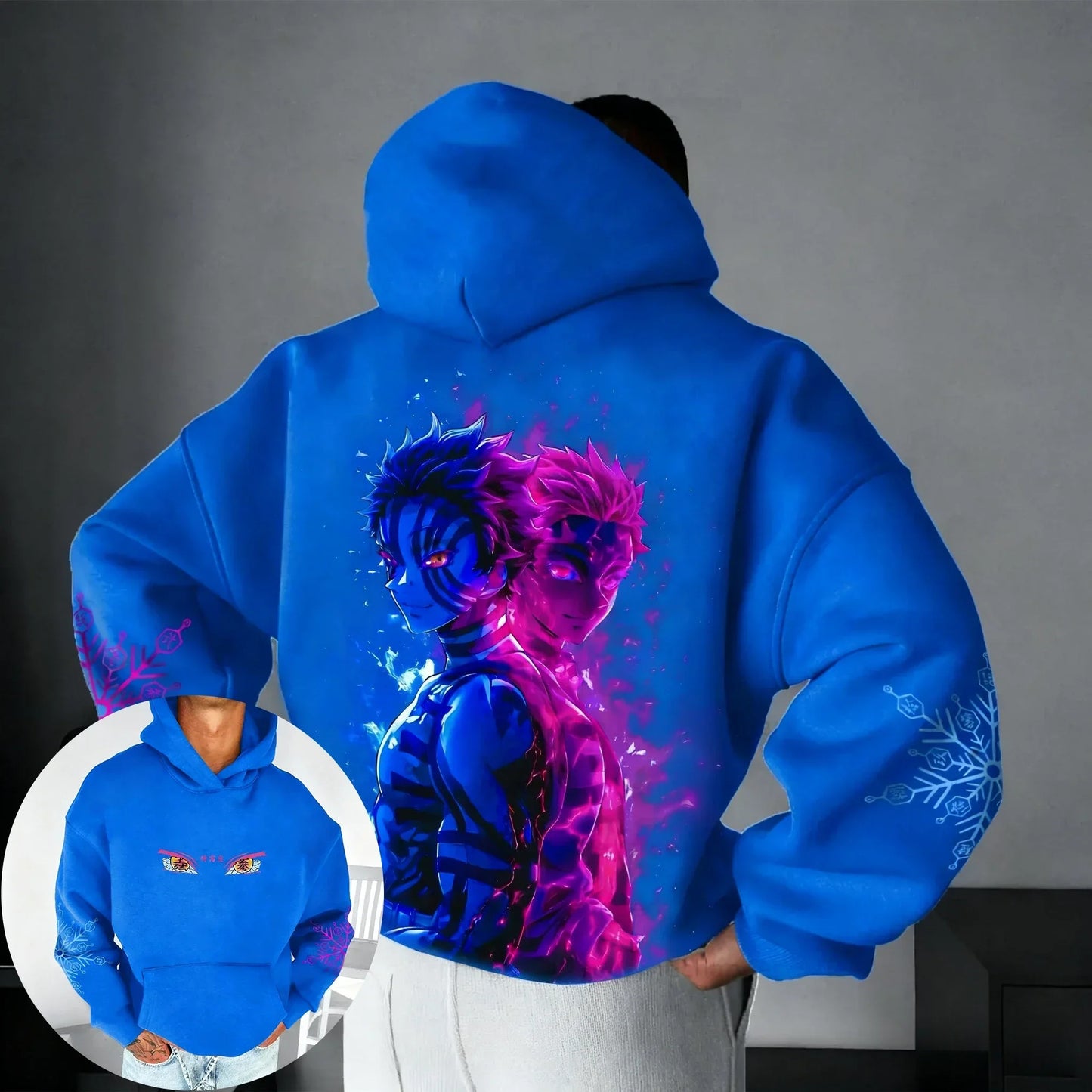 Demon Slayer Anime Co Branded Hoodie 2026 Autumn/Winter Men's  Sports Casual Japanese Harajuku Parent Child Sweater Top