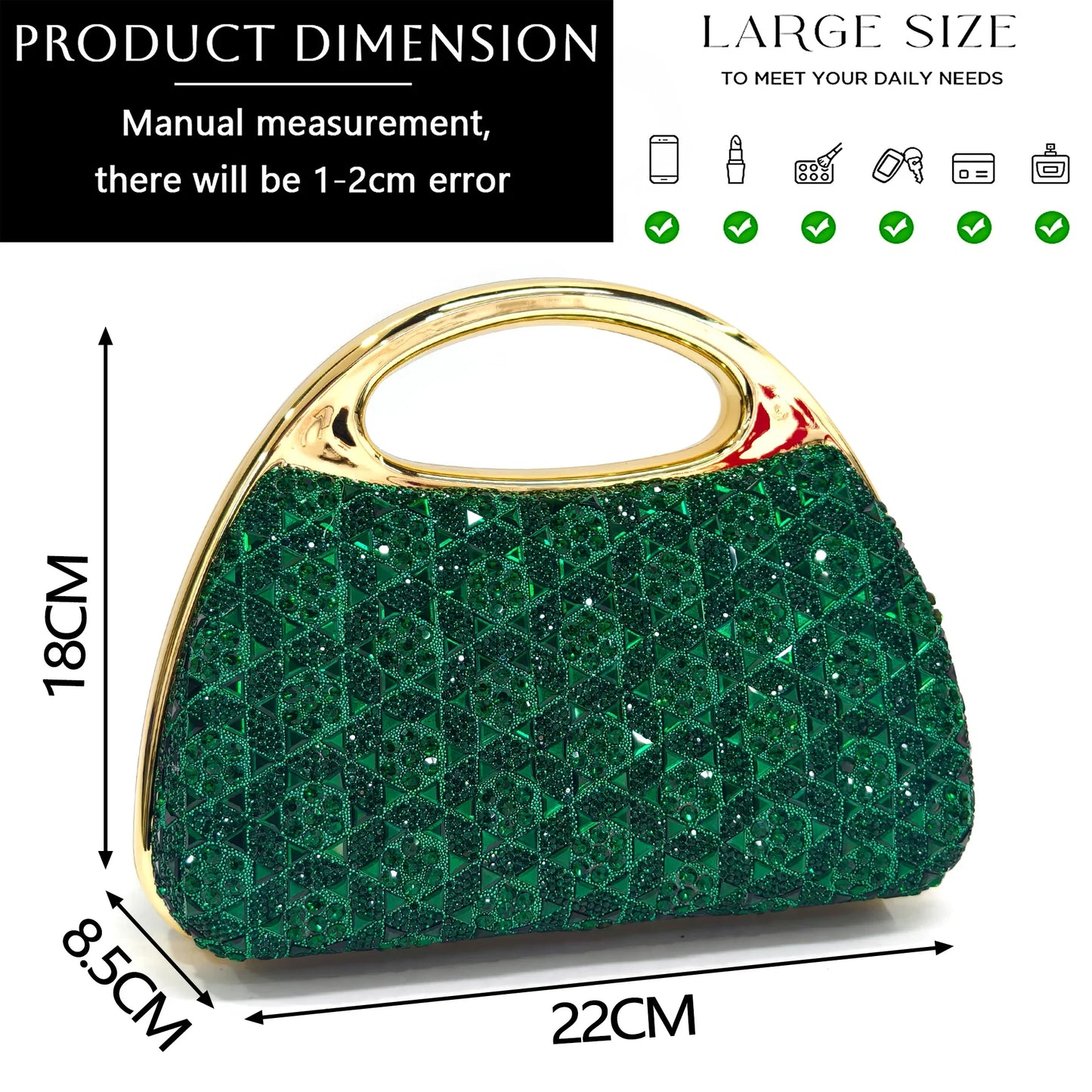 Elegant Women's Rhinestone Peep Toe High Heels Sandals - Italian Design with Matching Blue Handbag