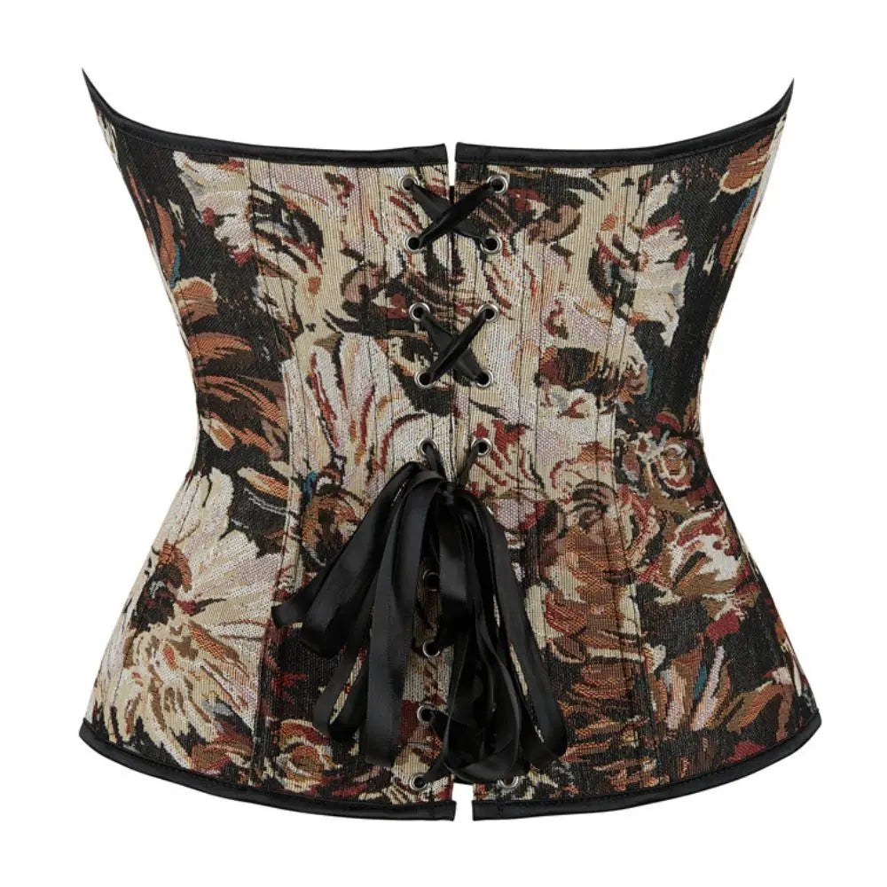 New petal painted court style corset and body shaping top