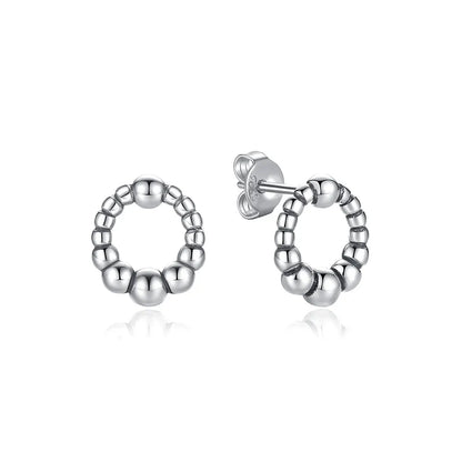Original 925 Sterling Silver Earrings 2025 Stud Hoop Crystal Earings For Women Rose Gold Crown Heart Infinity Bee Earing Jewelry