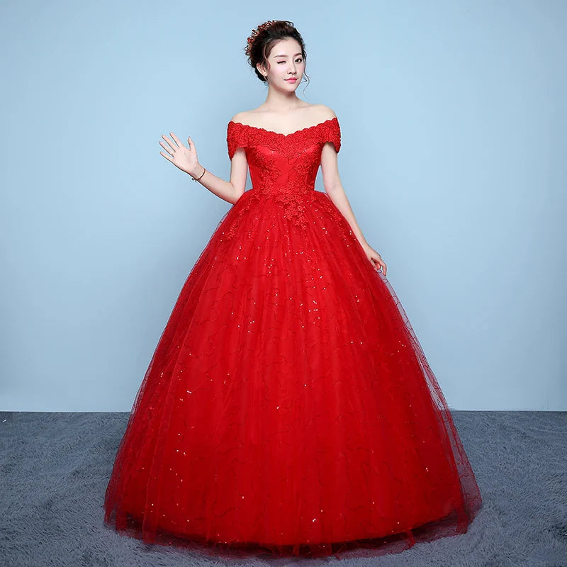 Wedding Dress Wholesale Lace up Embroidery Bride Marriage Dresses White Ball Gown Factory Christmas Carnival Plus Size