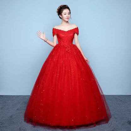 Wedding Dress Wholesale Lace up Embroidery Bride Marriage Dresses White Ball Gown Factory Christmas Carnival Plus Size