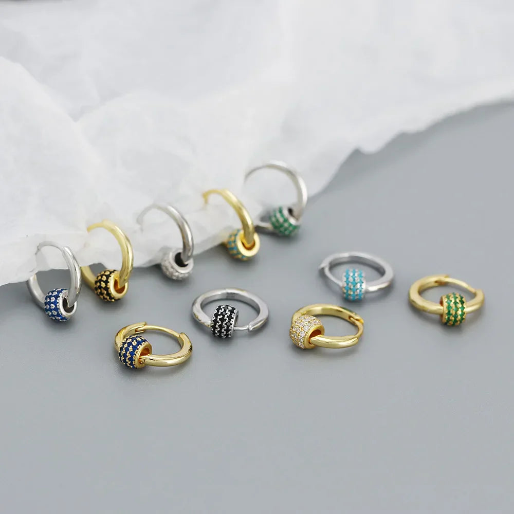 925 Sterling Silver Earring Zircon Sun Flower Ear Ring Geometric Style Water Drop Ear Bone Cute Temperament Woman Girl Ear Jewel