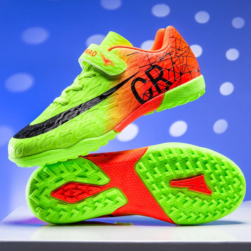 Kids Sport Football Shoes For Boys Indoor Turf Training Outdoor Fast Hall Childrens Soccer Shoes Light Football Boots Sneakers