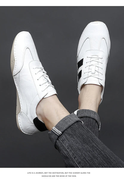 Genuine Leather Octopus bean shoes For Men Fashion Flats Shoes walking sports loafer breathable outdoor Men's driving shoes