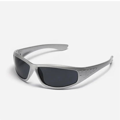 Silver Sunglasses Color Hollowed Out Future Sense Of Technology Hot Girls Net Red Sunglasses Women Sunglasses Trendy Men