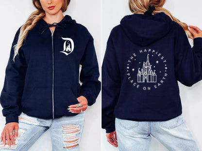 The Happiest Place on Earth - Full Zip Hoodie