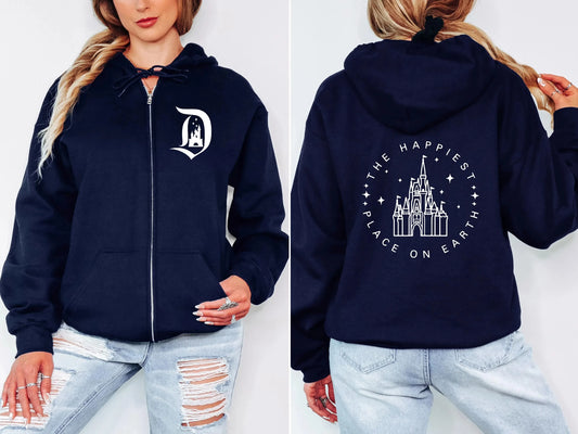 The Happiest Place on Earth - Full Zip Hoodie