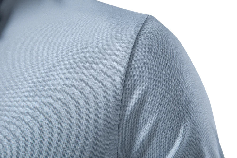 Old Money Polo Shirt Men‘s Solid Color Design Premium Fabric Skin Friendly Cool Breathable Soft Wear