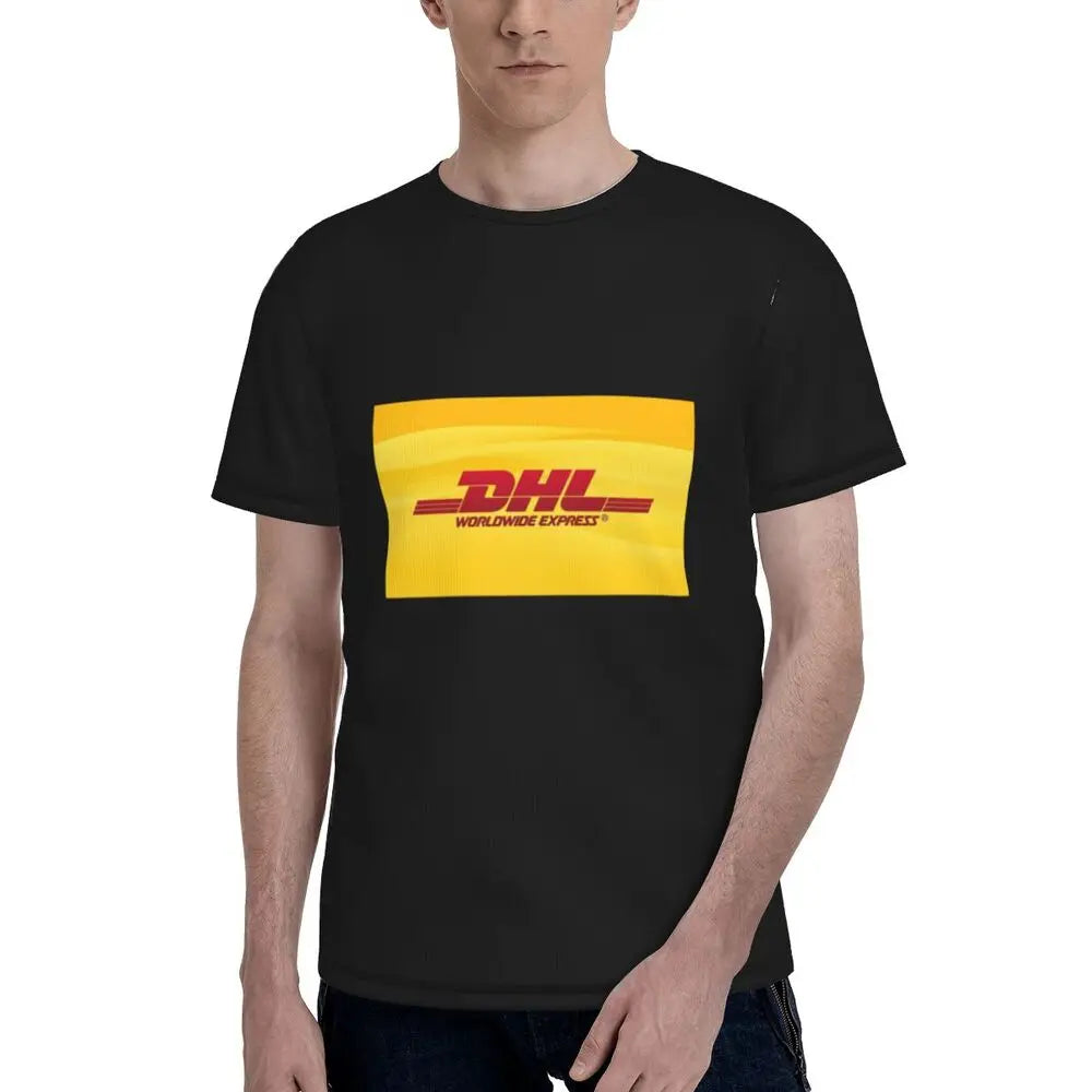 Global Express DHL T-Shirt for Men Cotton T Shirts Men's Tees Short Round Neck Summer Clothes Tops