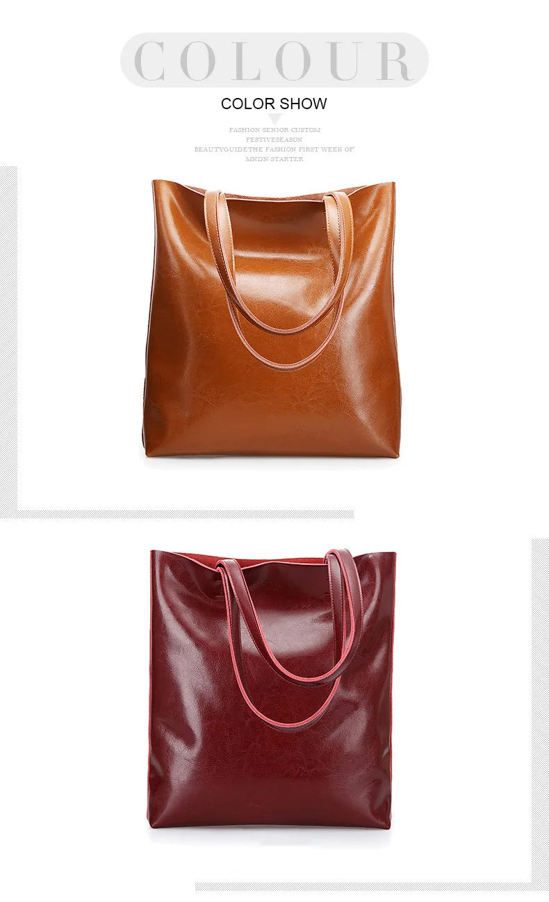Women Genuine Leather Shoulder Bags Retro Fashion Designer Bag Large Capacity Female Versatile Tote Bag Portable Phone Bag Girl