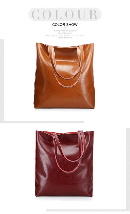 Women Genuine Leather Shoulder Bags Retro Fashion Designer Bag Large Capacity Female Versatile Tote Bag Portable Phone Bag Girl