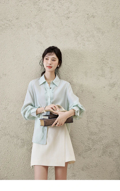 Short Skirt Women 2025 Spring Summer Solid A-line High Waist Slim Skirts Female New Fashion Versatile Clothing MXE12B0655