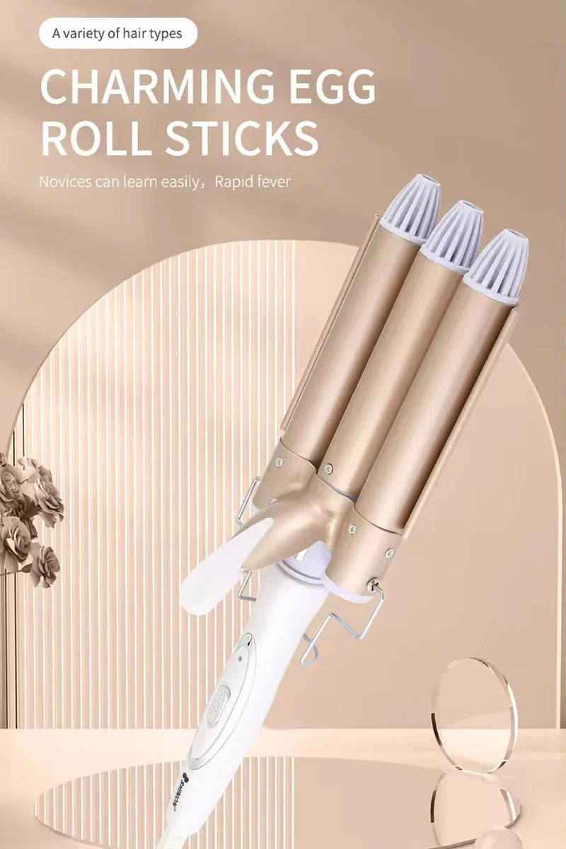 Professional Hair Tools Curling Triple Barrel Hair Styler Hair Curlers Electric Curling Hair Waver Styling Tool